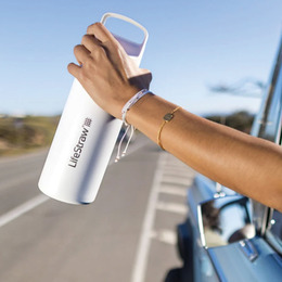 Пляшка-фільтр для води LifeStraw Go SS Filter Bottle, 1 л, Polar White. Фото 3