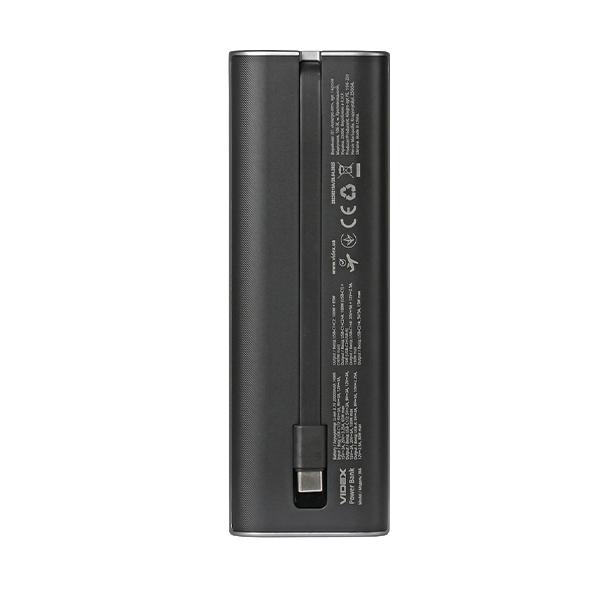 Повербанк 20000mAh VIDEX VPB-366 165W PD100W +Display. Фото 2