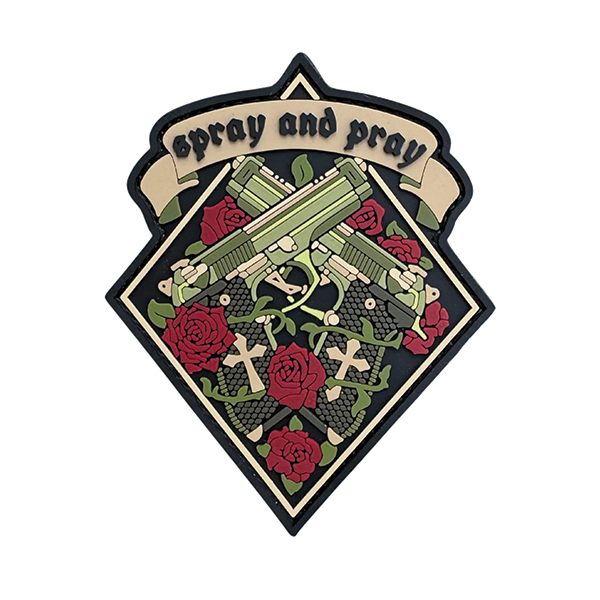 ПВХ патч "SPRAY AND PRAY" ромб