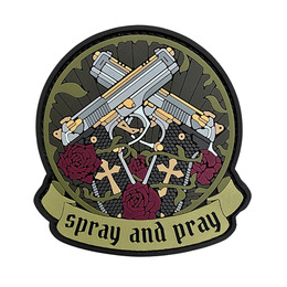 ПВХ патч "SPRAY AND PRAY" круглий+надпис