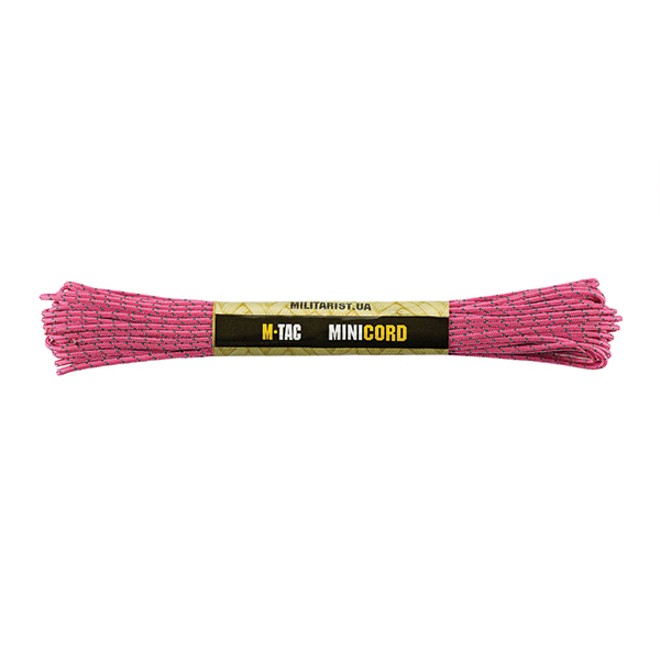 M-Tac паракорд Minicord 15m Reflective Neon Pink