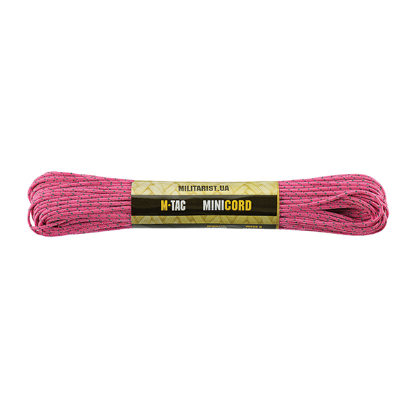 M-Tac паракорд Minicord 30m Reflective Neon Pink