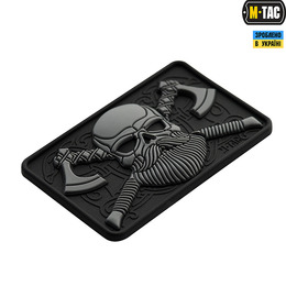 M-Tac нашивка Bearded Skull 3D PVC Black/Grey . Фото 2