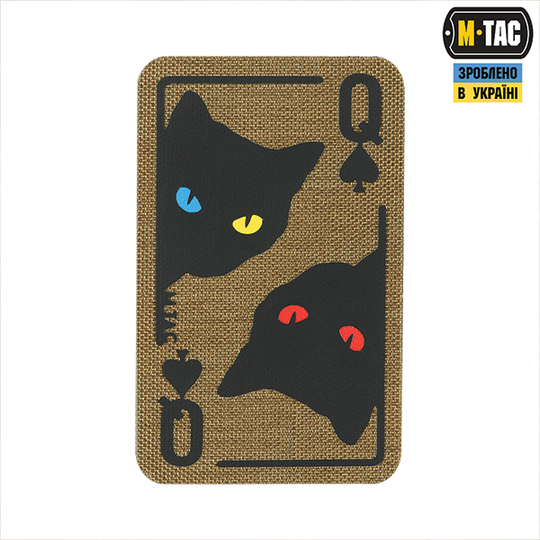M-Tac нашивка Queen of spades Coyote/Black	
