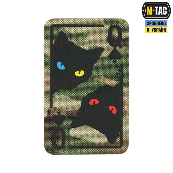 M-Tac нашивка Queen of spades Мulticam/Black	