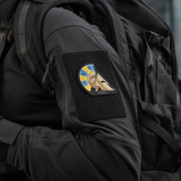 M-Tac нашивка Spartan Helmet UA (вишивка) Black	. Фото 4