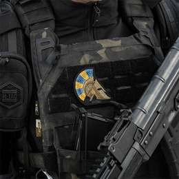 M-Tac нашивка Spartan Helmet UA (вишивка) Black	. Фото 6