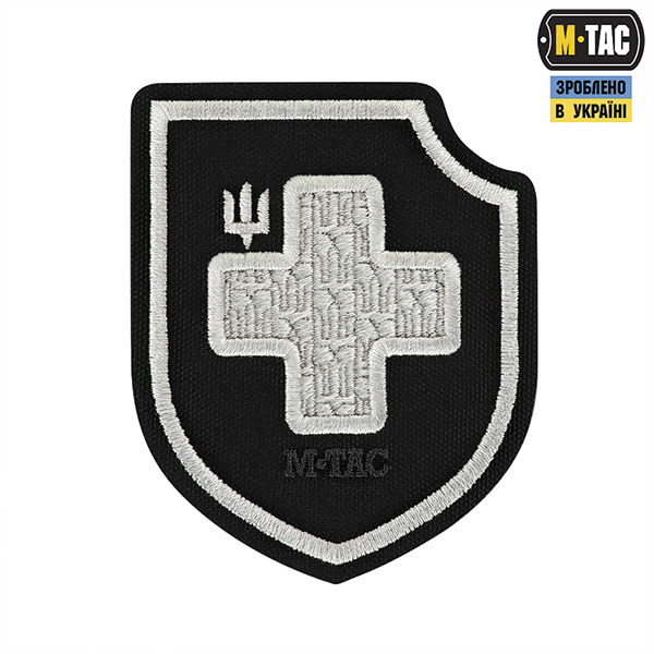 M-Tac нашивка Хрест ЗСУ (вишивка) Black	