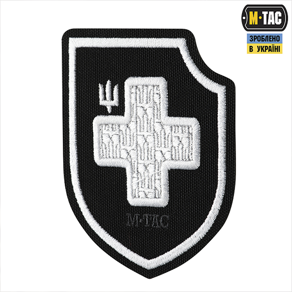 M-Tac нашивка Хрест ЗСУ (вишивка) Black	. Фото 2