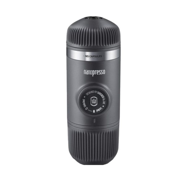 Портативна еспресо-кавоварка Wacaco Nanopresso сіра, механічна, для меленої кави