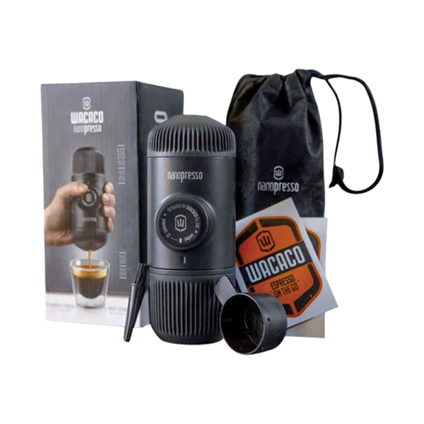 Портативна еспресо-кавоварка Wacaco Nanopresso з адаптером для капсул, механічна, для меленої кави. Фото 4