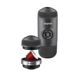 Портативна еспресо-кавоварка Wacaco Nanopresso з адаптером для капсул, механічна, для меленої кави