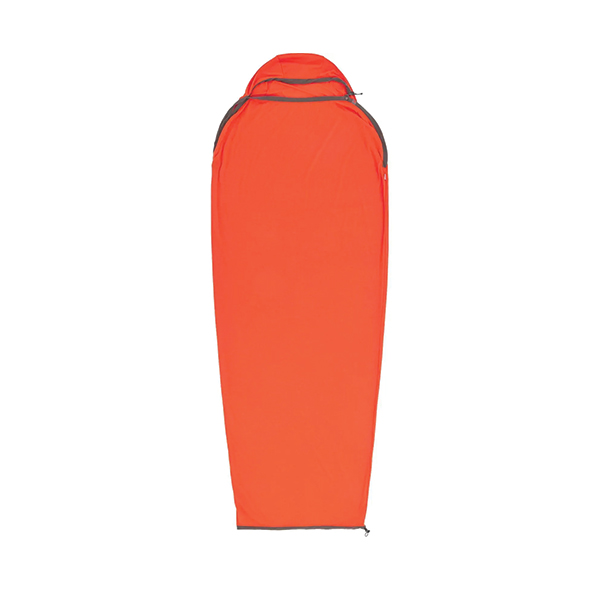 Вкладиш в спальник Sea to Summit Reactor Extreme Sleeping Bag Liner, Spicy Orange, Standart, Mummy w/ Drawcord, 198 см. Фото 2