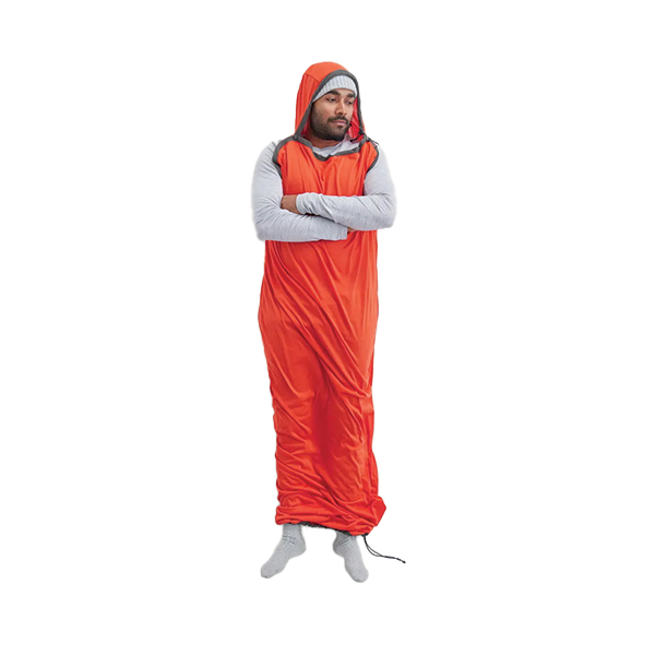 Вкладиш в спальник Sea to Summit Reactor Extreme Sleeping Bag Liner, Spicy Orange, Standart, Mummy w/ Drawcord, 198 см. Фото 3