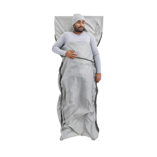 Вкладиш в спальник Sea to Summit Silk Blend Sleeping Bag Liner, Rectangular w/ Pillow Sleeve, Moonstruck Grey. Фото 2