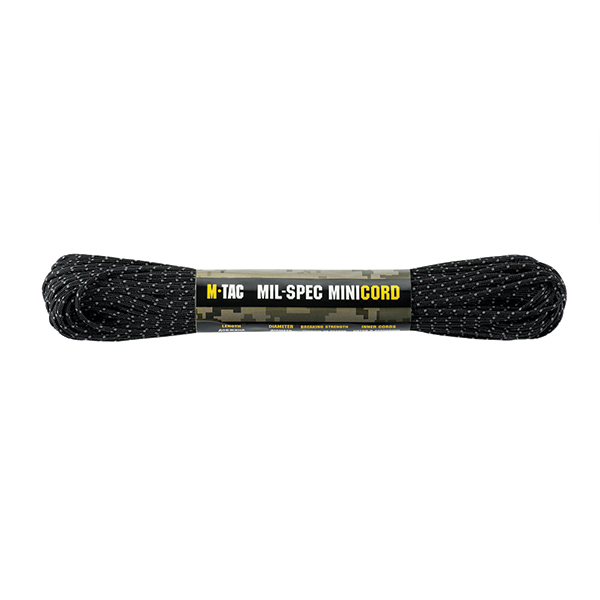 M-Tac паракорд Minicord Mil-Spec 30m Black Reflective
