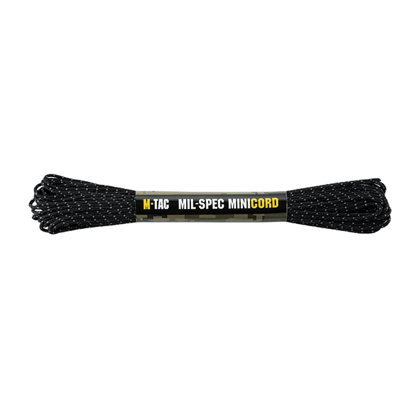 M-Tac паракорд Minicord Mil-Spec 15m Black Reflective
