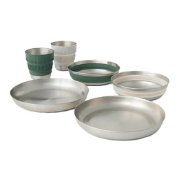 Набір посуду Sea to Summit Detour Stainless Steel Collapsible Dinnerware Set, на 2 персони