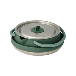 Чайник складаний Sea to Summit Detour Stainless Steel Collapsible Kettle w/Sack з чохлом, 1,6 L, Laurel Wreath Green