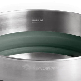 Каструля складана Sea to Summit Detour Stainless Steel Collapsible Pot 3 L, Laurel Wreath Green. Фото 5