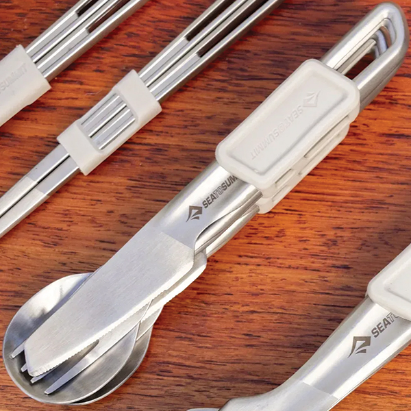 Набір столових приладів (ніж, виделка, ложка) Sea to Summit Detour Stainless Steel Cutlery Set. Фото 4