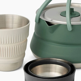 Набір посуду Sea to Summit Detour Stainless Steel Kettle Cook Set w/Sack з чохлом, на 2 персони. Фото 3