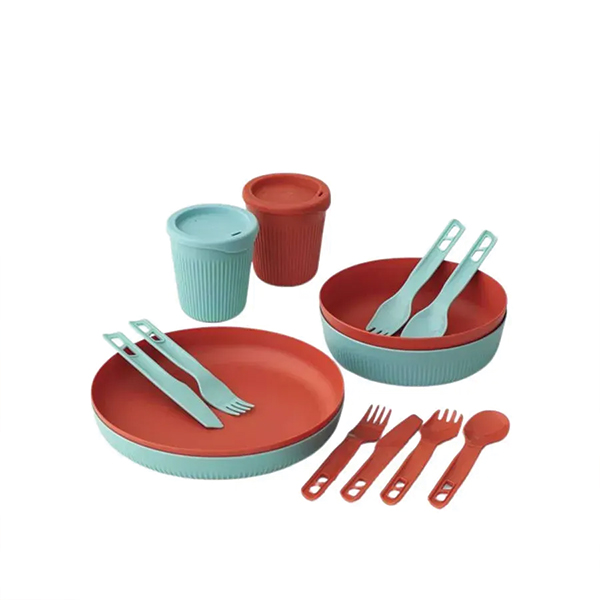 Набір посуду Sea to Summit Passage Dinnerware Set, 2P, 14 Piece, Spicy Orange/Aqua Sea Blue