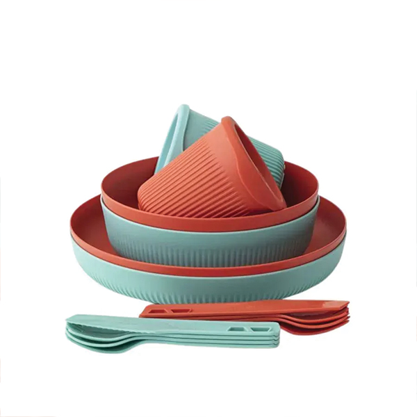 Набір посуду Sea to Summit Passage Dinnerware Set, 2P, 14 Piece, Spicy Orange/Aqua Sea Blue. Фото 2