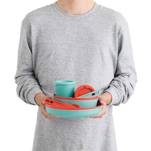 Набір посуду Sea to Summit Passage Dinnerware Set, 2P, 14 Piece, Spicy Orange/Aqua Sea Blue. Фото 3