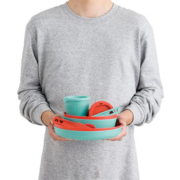 Набір посуду Sea to Summit Passage Dinnerware Set, 2P, 14 Piece, Spicy Orange/Aqua Sea Blue. Фото 3