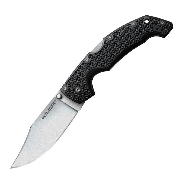 Ніж складаний Cold Steel Voyager Large Clip Point Plain Edge, Black
