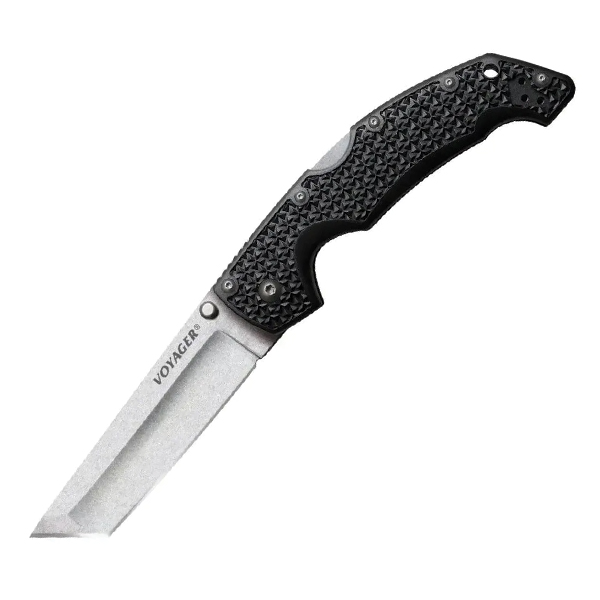 Ніж складаний Cold Steel Voyager Large, Tanto Point, Plain Edge, 10A, Black