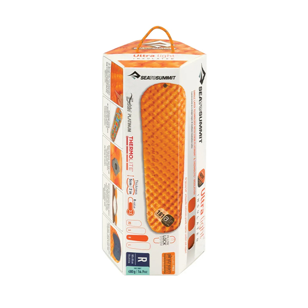 Надувний килимок UltraLight Insulated Mat 2020, 183х55х5см, Orange від Sea to Summit. Фото 3