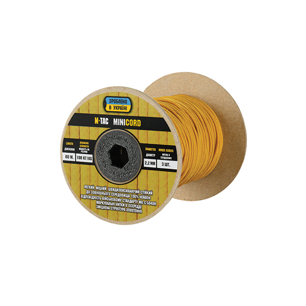 M-Tac паракорд Minicord 60m Goldenrod