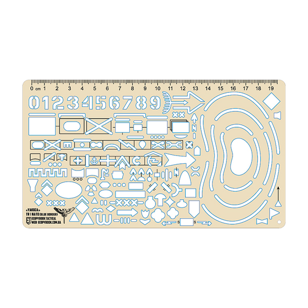 Tactical Ruler Intelligence NATO/UA  (Blue Border) (209x118 mm) (ЕТ)