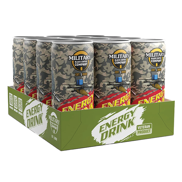 Military BCC Energy Drink — набір з 12 банок Вишня без цукру