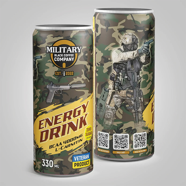 Military BCC Energy Drink — набір з 12 банок Груша без цукру. Фото 5