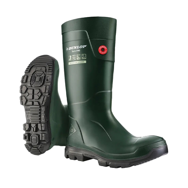 Чоботи гумові Dunlop Purofort TerraPRO зелені