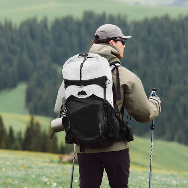 Рюкзак туристичний Naturehike Helium CNK2450XB016, 40 л, білий, M. Фото 5