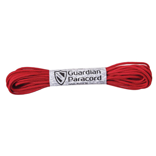 Guardian Paracord 550 Type III Red 10 м