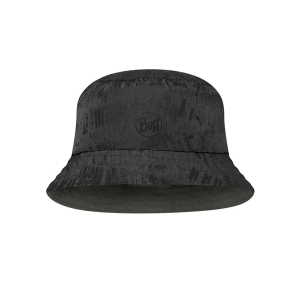 Панама Buff Travel Bucket Hat Gline, Black- Grey. Фото 2