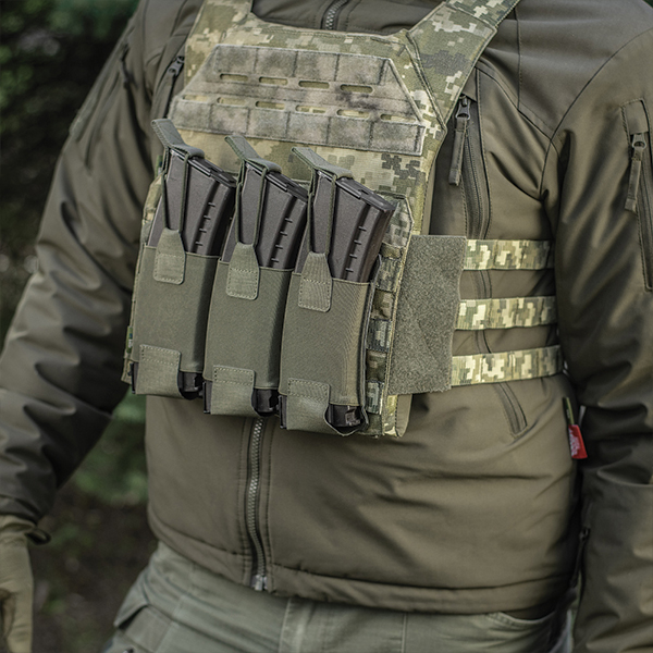 M-Tac підсумок еластичний на 3 магазина Elite Laser Cut Ranger Green. Фото 3