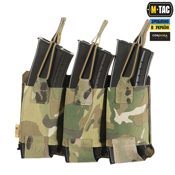 M-Tac підсумок еластичний на 3 магазина Elite Laser Cut Multicam