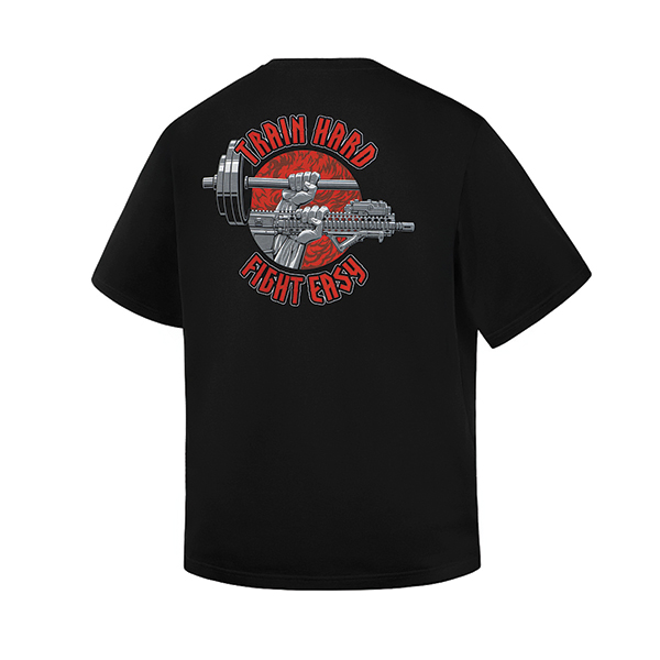 M-Tac футболка Train Hard Oversized Cotton Hard Black. Фото 5