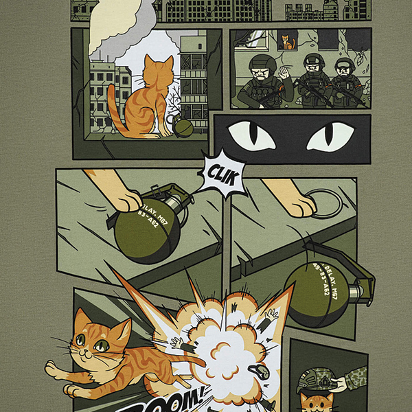 M-Tac футболка Orange Cat Cotton Hard Light Olive. Фото 8