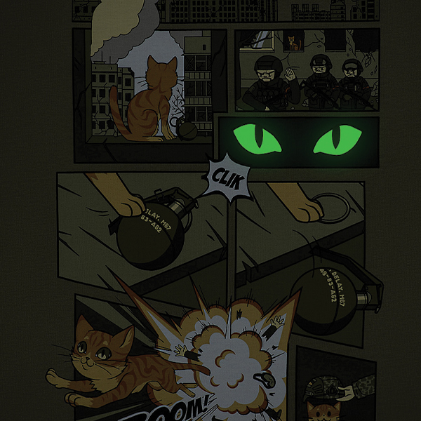 M-Tac футболка Orange Cat Cotton Hard Light Olive. Фото 9