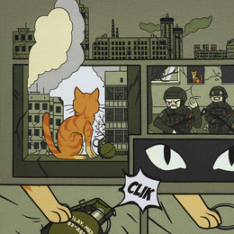 M-Tac футболка Orange Cat Cotton Hard Light Olive. Фото 10