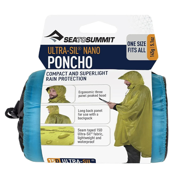 Дощовик-пончо Poncho 15D Blue, 140 х 118 см від Sea to Summit . Фото 2