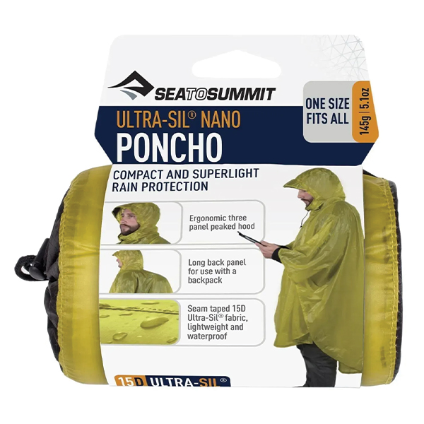 Дощовик-пончо Poncho 15D Lime, 140 х 118 см від Sea to Summit. Фото 4