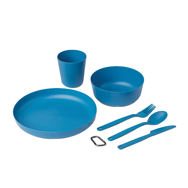 Набір посуду Sea to Summit Camp Dinnerware Set w/ Mesh Sack - 6 Piece,Cendre Blue. Фото 2